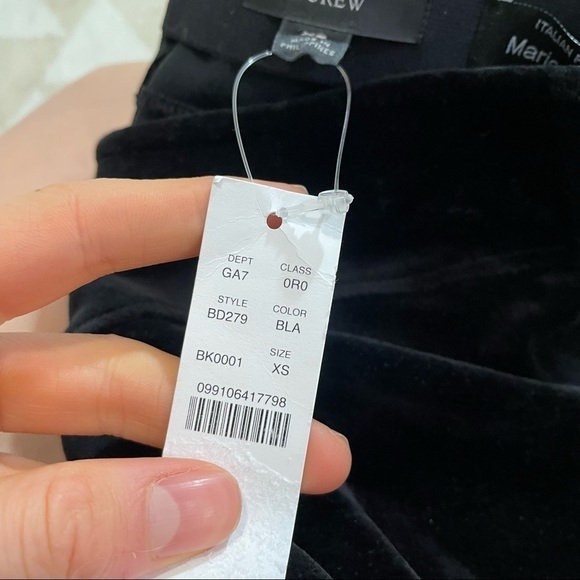 J crew Italian stretch black velvet leggings - Picture 4 of 6